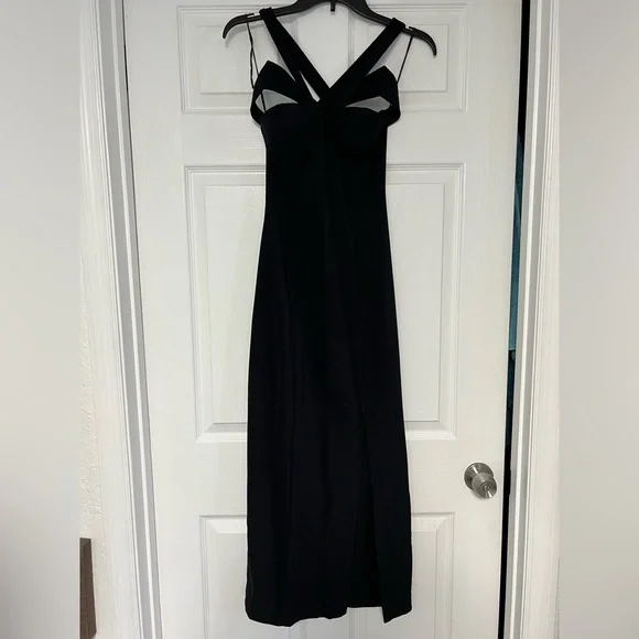The Indecent Proposal Dress. Gorgeous Black Semi Formal Maxi Dress. - Picture 2 of 11